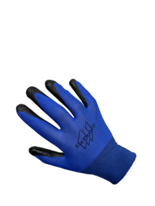 Перчатки нейлон с нитриловым покрытием сине-черные