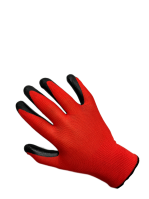 Перчатки нейлон с нитриловым покрытием красно-черные