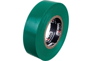 Электроизоляционная клейкая лента UNIBOB 19 мм х 20 м, 150 мкн, зеленая