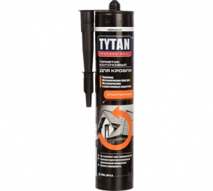 Герметик каучуковый для кровли TYTAN Professional черный, 310 мл