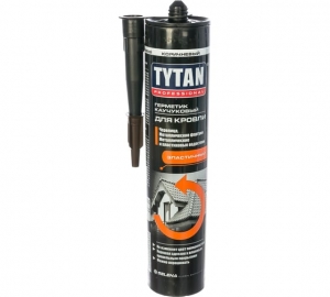 Герметик каучуковый для кровли TYTAN Professional коричневый, 310 мл
