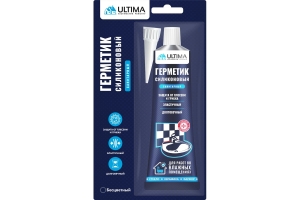 Герметик силиконовый универсальный Ultima бесцветный, 80 мл