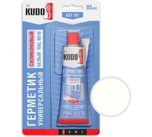 Герметик силиконовый универсальный KUDO KST-101 белый, 85 мл (тюбик)