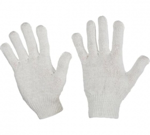 Перчатки Х/Б 10 класса 4 нити белые
