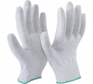 Перчатки Х/Б 10 класс 5 нитей белые