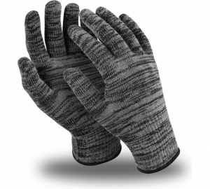 Перчатки полушерстяные зимние 10 класса серые