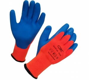 Перчатки РУБИФРОСТ СВС акрил с лактесным покрытием, 10 класс оранжевые