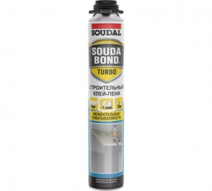 Полиуретановый всесезонный клей-пена SOUDAL Soudabond Turbo, 750мл