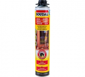 Пена монтажная летняя пистолетная SOUDAL, 750 мл
