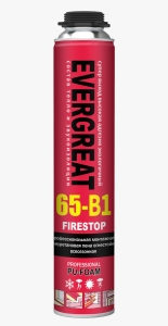 Огнестойкая полиуретановая профессиональная пена EVERGREAT 65-B1 FIRESTOP, 750 мл