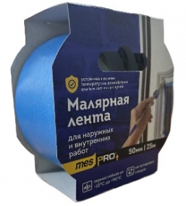 Малярная лента mesPro для наружных работ, 50 мм х 25 м, синяя