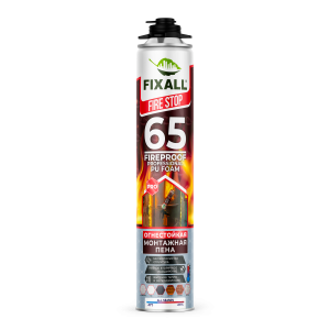 Пена Профессиональная Огнеупорная FIXALL 65 PRO 850мл