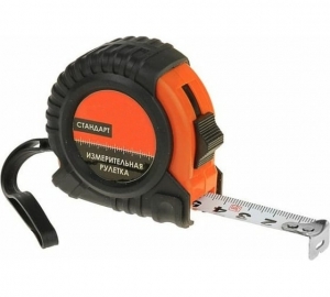 Рулетка ударопрочная с фиксатором, 3м х 16мм