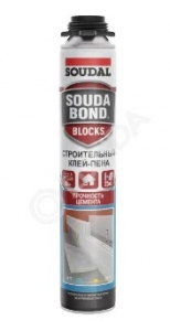 Клей-пена для газобетона профессиональный Soudal Soudabond Blocks 750 мл