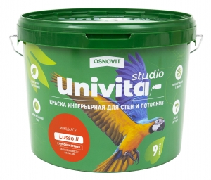 Интерьерная краска глубокоматовая моющаяся для стен и потолков ОСНОВИТ UNIVITA STUDIO Lusso II