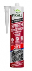 Герметик силиконовый FIXALL высокотемпературный (+300°C), 310 мл