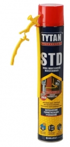 Пена монтажная Tytan, STD ЭРГО, бытовая, 750 мл, всесезонная