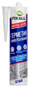 Герметик силиконовый FIXALL универсальный, белый, прозрачный, 280мл.