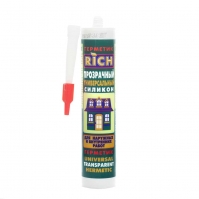 Герметик силиконовый универсальный, RICH, прозрачный, 280 мл