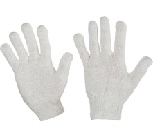 Перчатки Х/Б 10 класса 4 нити белые