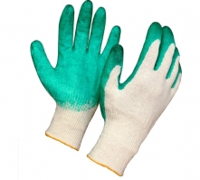Перчатки Х/Б с одинарным обливом 13 класс СВС