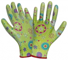 Перчатки садовые нейлоновые полуоблитые