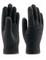 Перчатки утепленные рабочие полушерстяные без ПВХ, черные