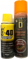 Big D-40 Многофункциональное смазочное средство, 100мл + BIG D дезодорант для авто 150ML