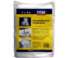 Укрывная пленка Tytan Professional 4м х 5м, 5 микрон прозрачная 